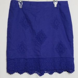 Loft Sapphire Blue Skirt